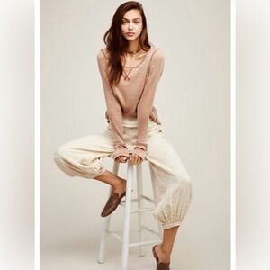 Like New Free People Cropped Cotton Pull On Pants